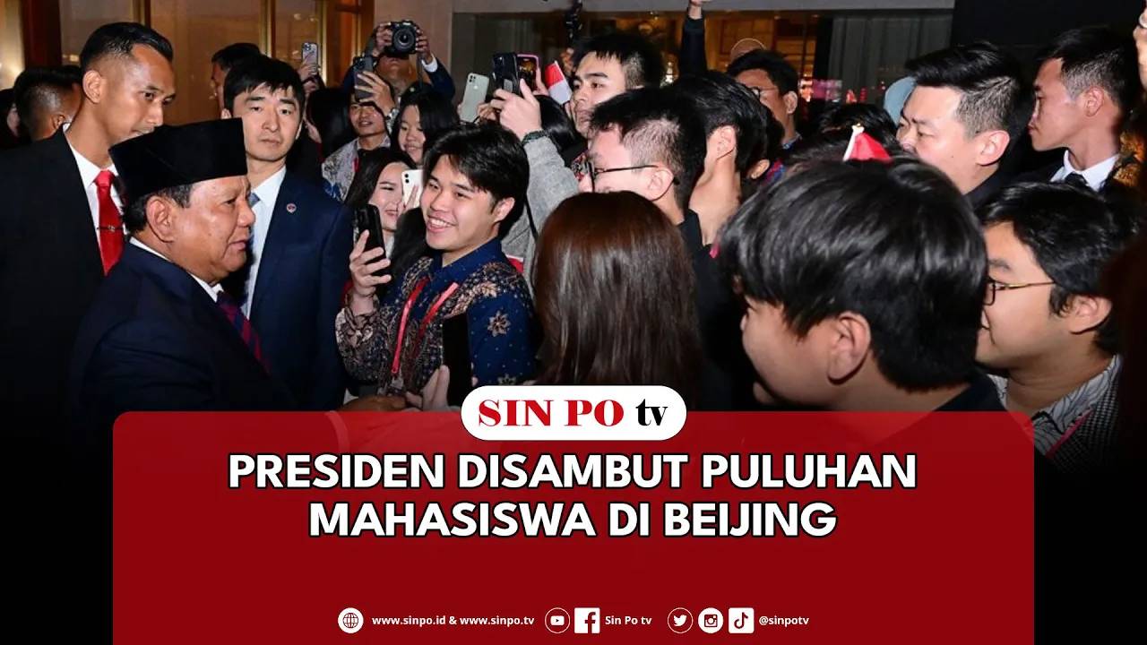 Presiden Disambut Puluhan Mahasiswa Di Beijing