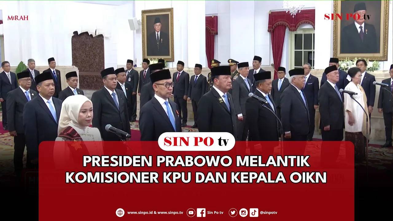 Presiden Prabowo Melantik Komisioner KPU Dan Kepala OIKN