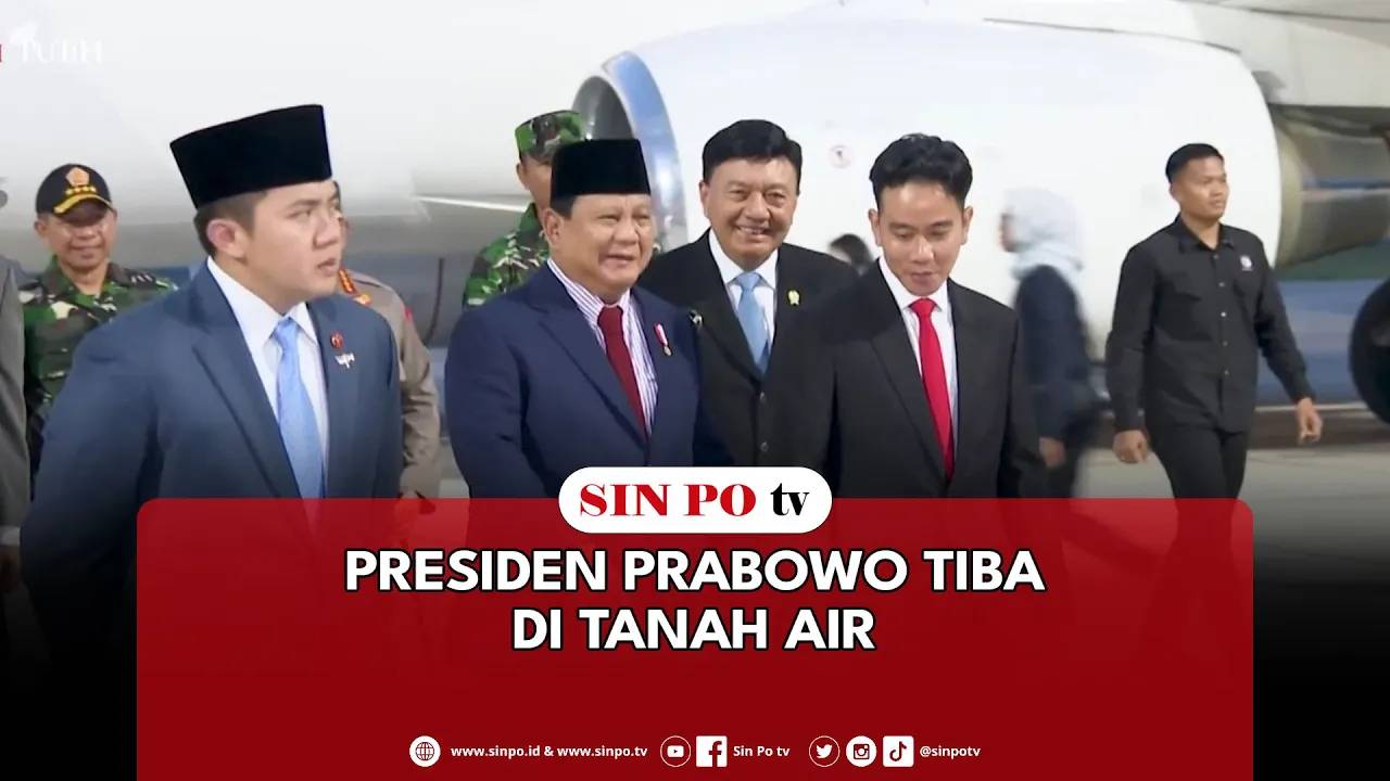 Presiden Prabowo Tiba Di Tanah Air