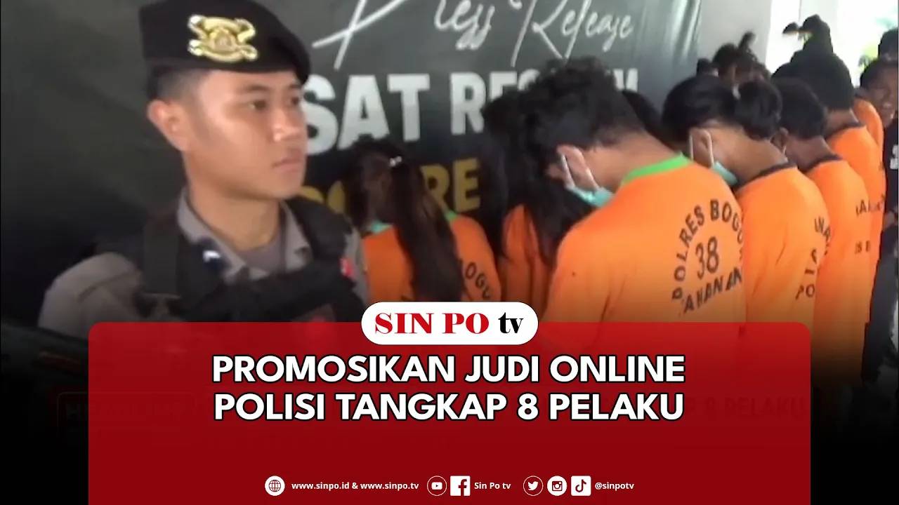 Promosikan Judi Online Polisi Tangkap 8 Pelaku