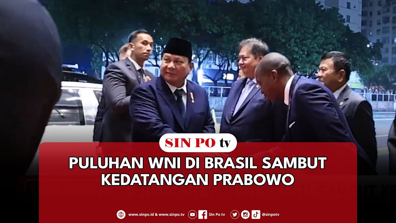 Puluhan WNI Di Brasil Sambut Kedatangan Prabowo