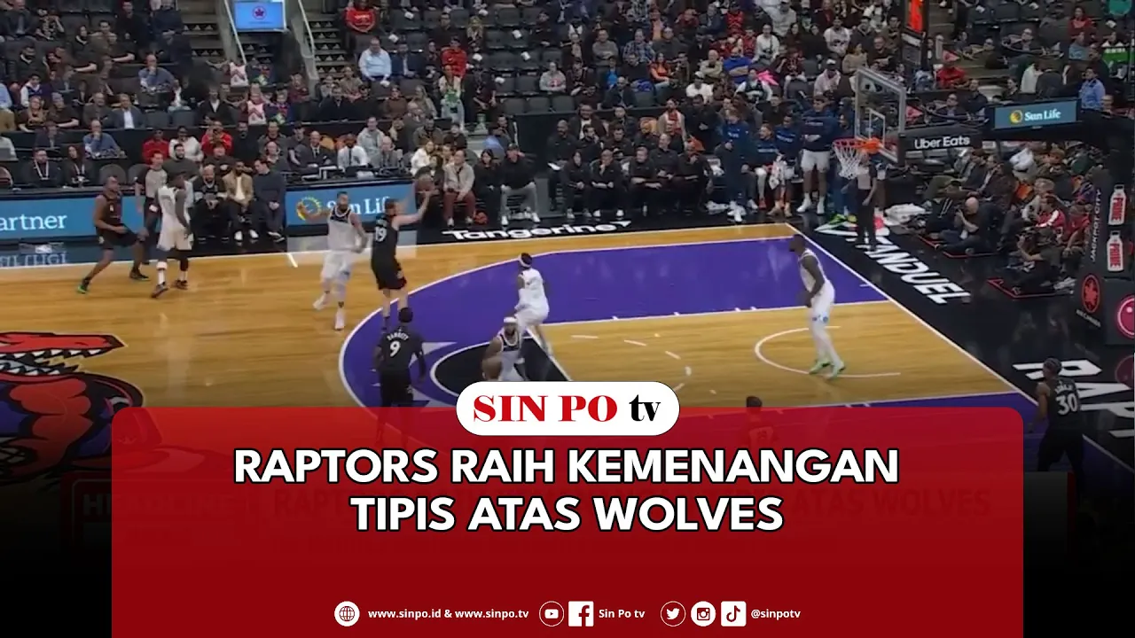 Raptors Raih Kemenangan Tipis Atas Wolves