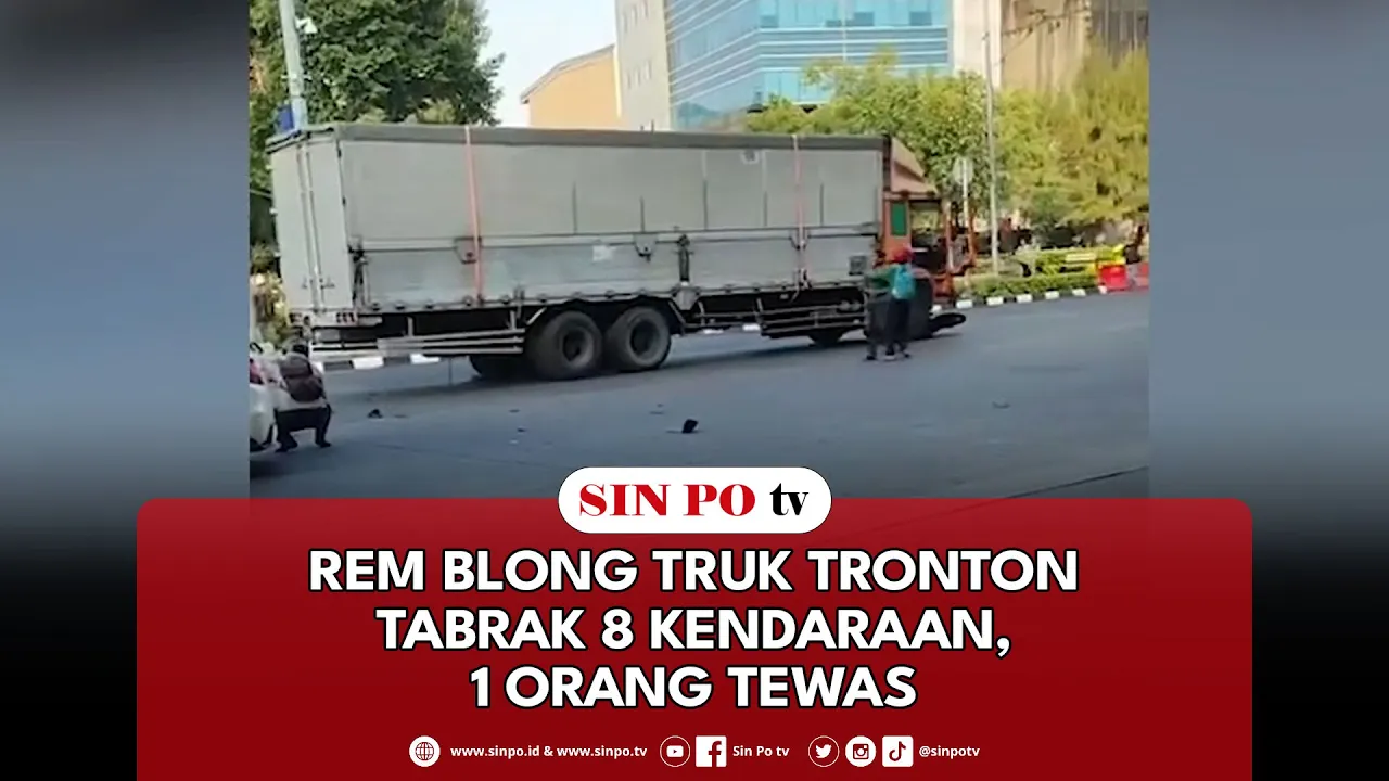 Rem Blong Truk Tronton Tabrak 8 Kendaraan,1 Orang Tewas