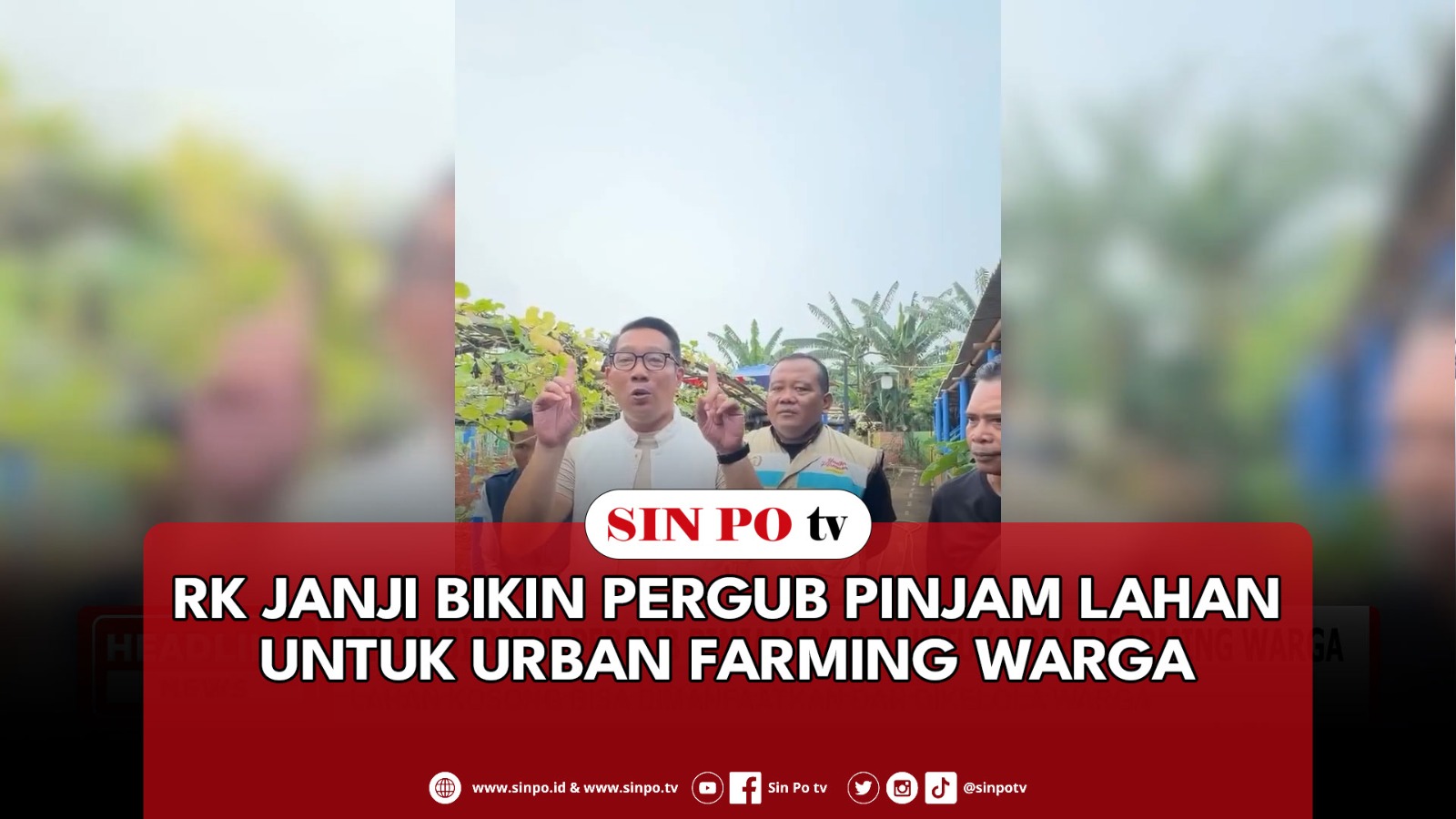 RK Janji Bikin Pergub Pinjam Lahan Untuk Urban Farming Warga