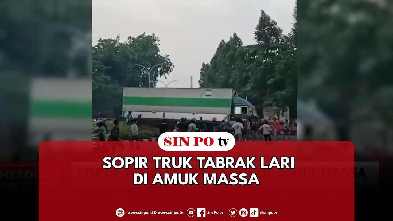 Sopir Truk Tabrak Lari Di Amuk Massa