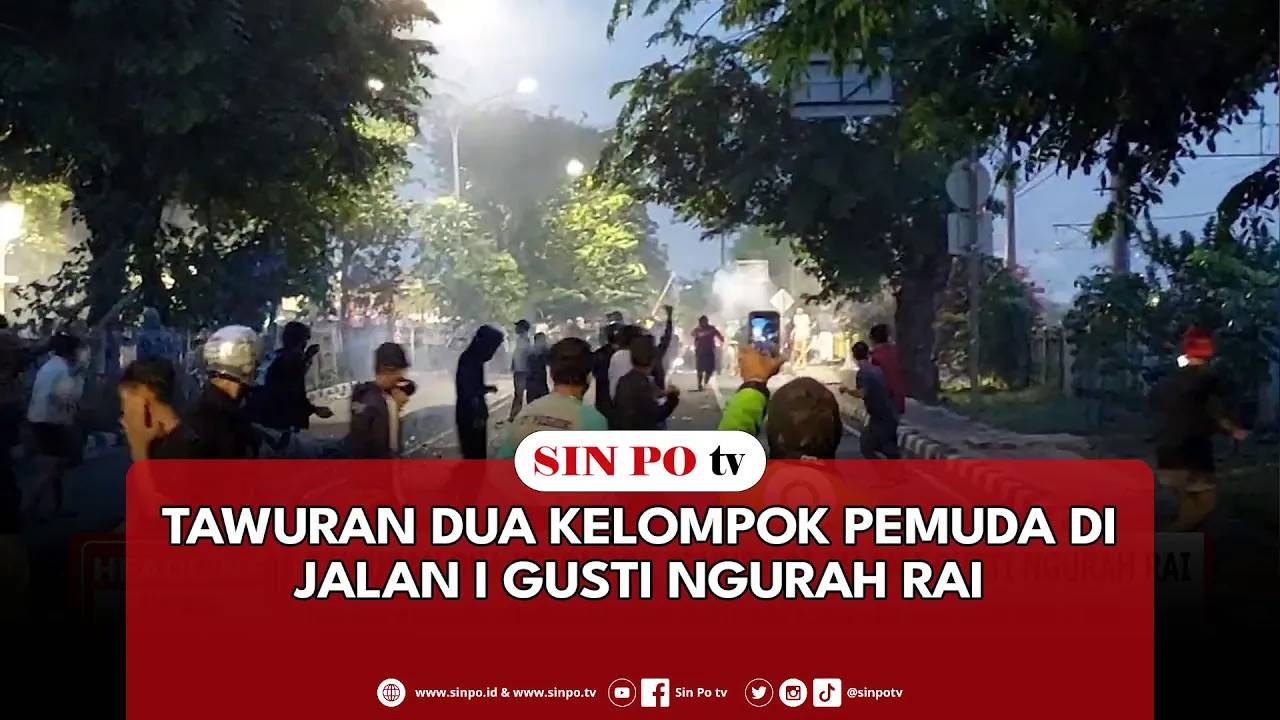 Tawuran Dua Kelompok Pemuda Di Jalan I Gusti Ngurah Rai