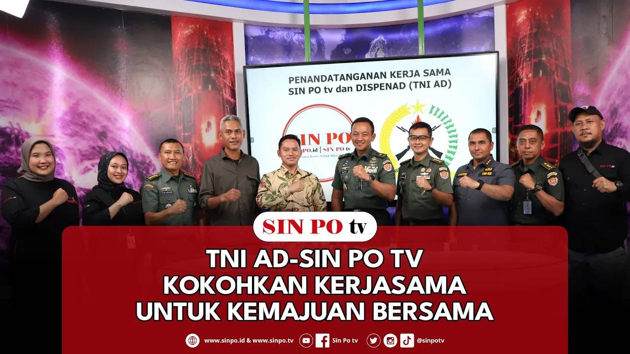 TNI AD-SIN PO TV Kokohkan Kerjasama Untuk Kemajuan Bersama