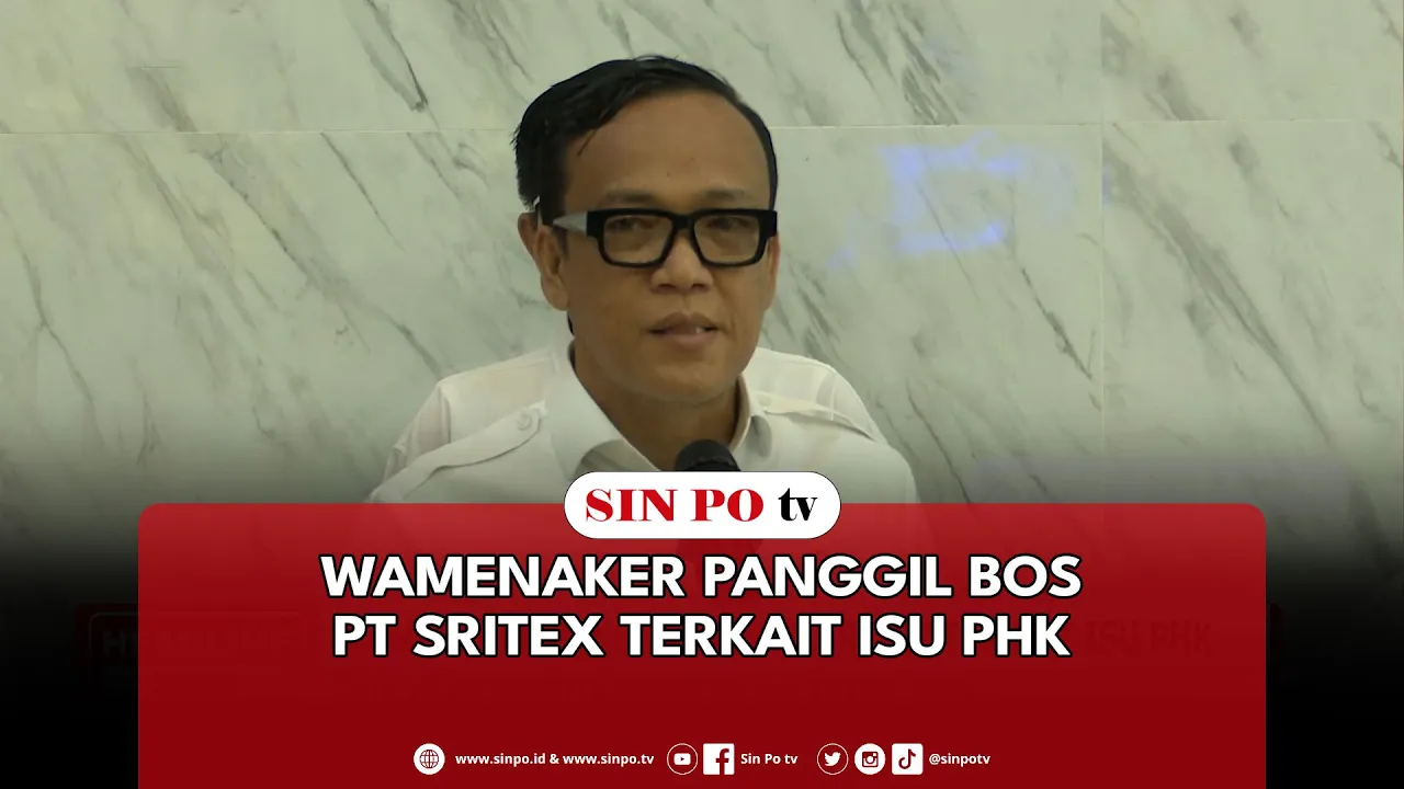Wamenaker Panggil Bos PT Sritex Terkait Isu PHK