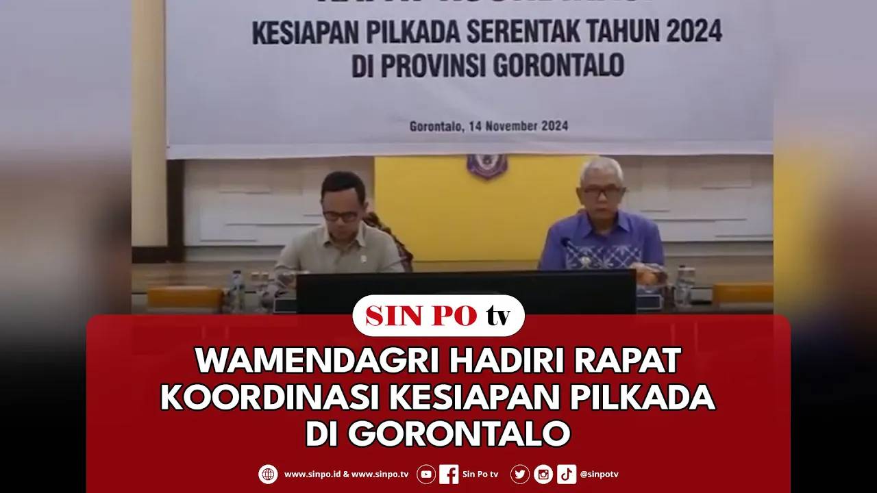 Wamendagri Hadiri Rapat Koordinasi Kesiapan Pilkada Di Gorontalo