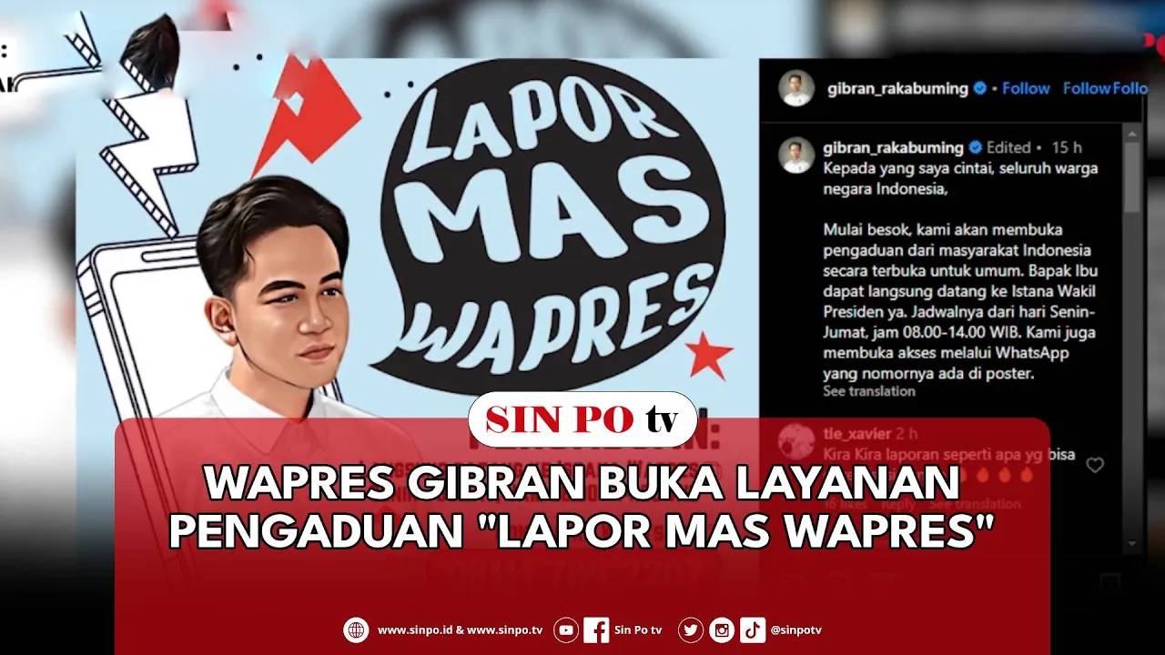 Wapres Gibran Buka Layanan Pengaduan "Lapor Mas Wapres"