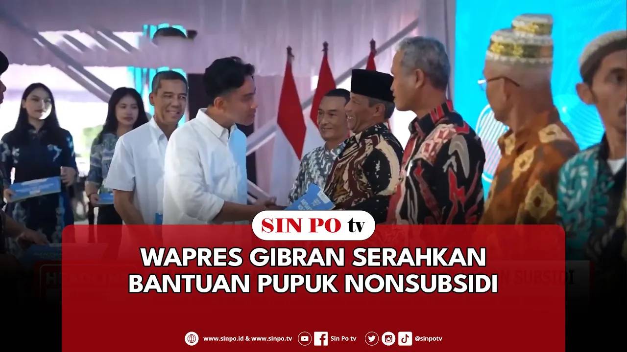 Wapres Gibran Serahkan Bantuan Pupuk Nonsubsidi