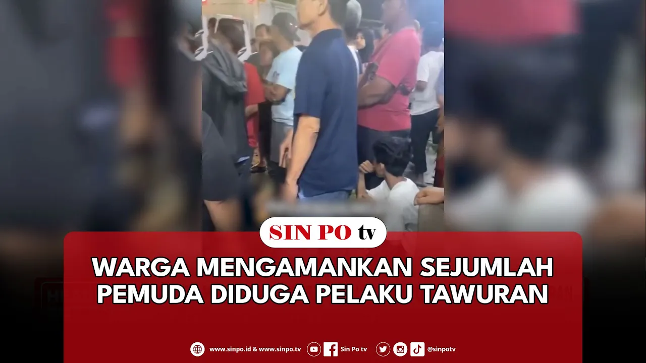 Warga Mengamankan Sejumlah Pemuda Diduga Pelaku Tawuran