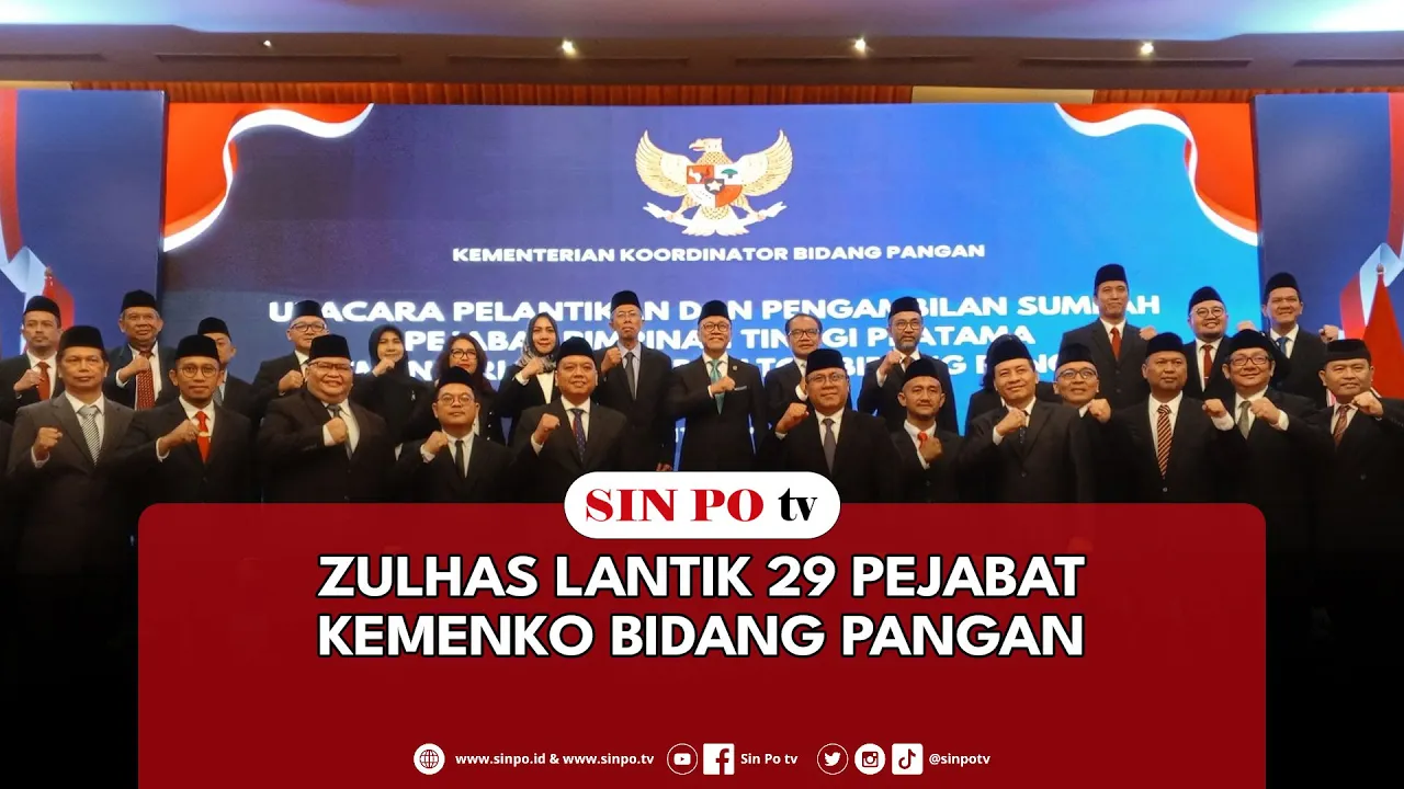 Zulhas Lantik 29 Pejabat Kemenko Bidang Pangan