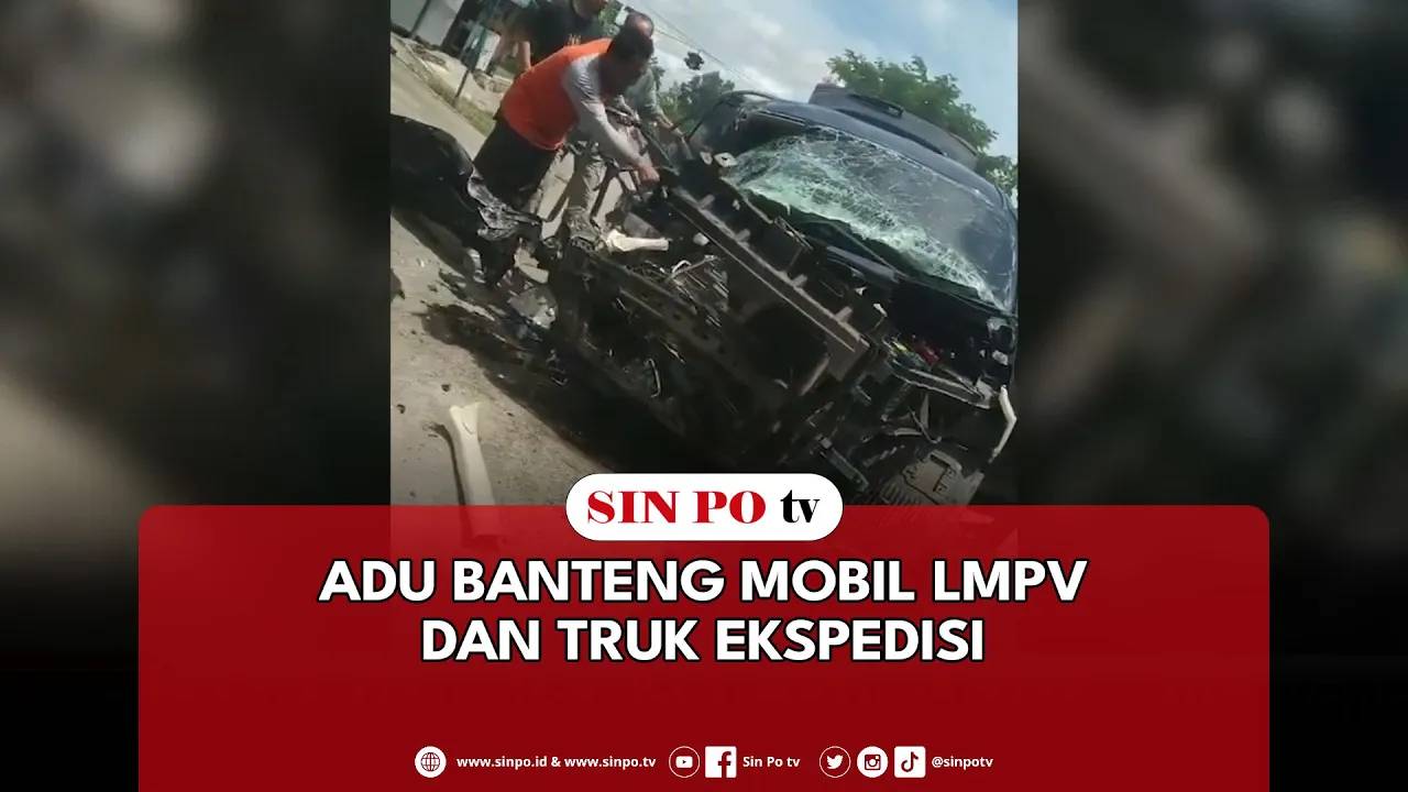 Adu Banteng Mobil LMPV Dan Truk Ekspedisi