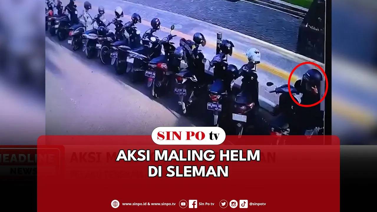 Aksi Maling Helm Di Sleman