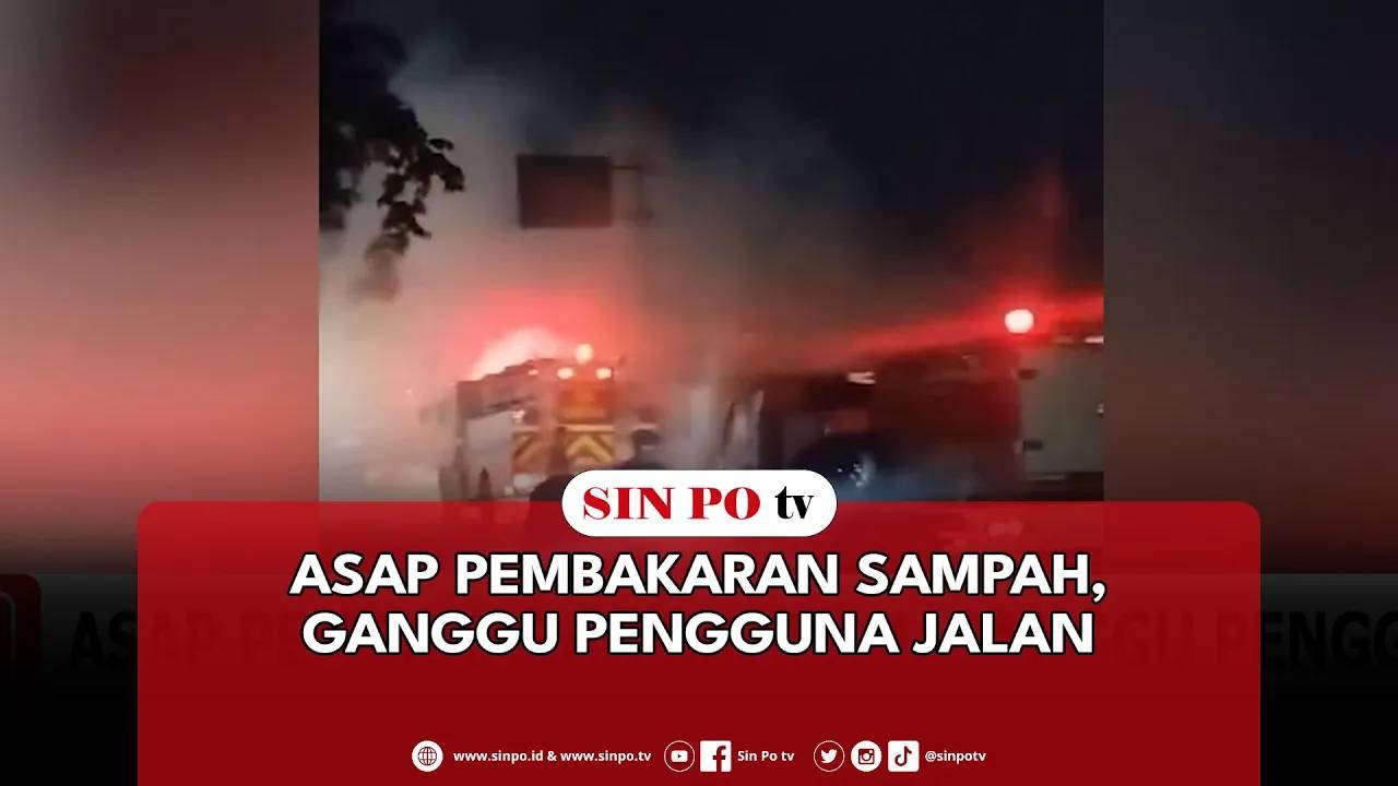 Asap Pembakaran Sampah, Ganggu Pengguna Jalan