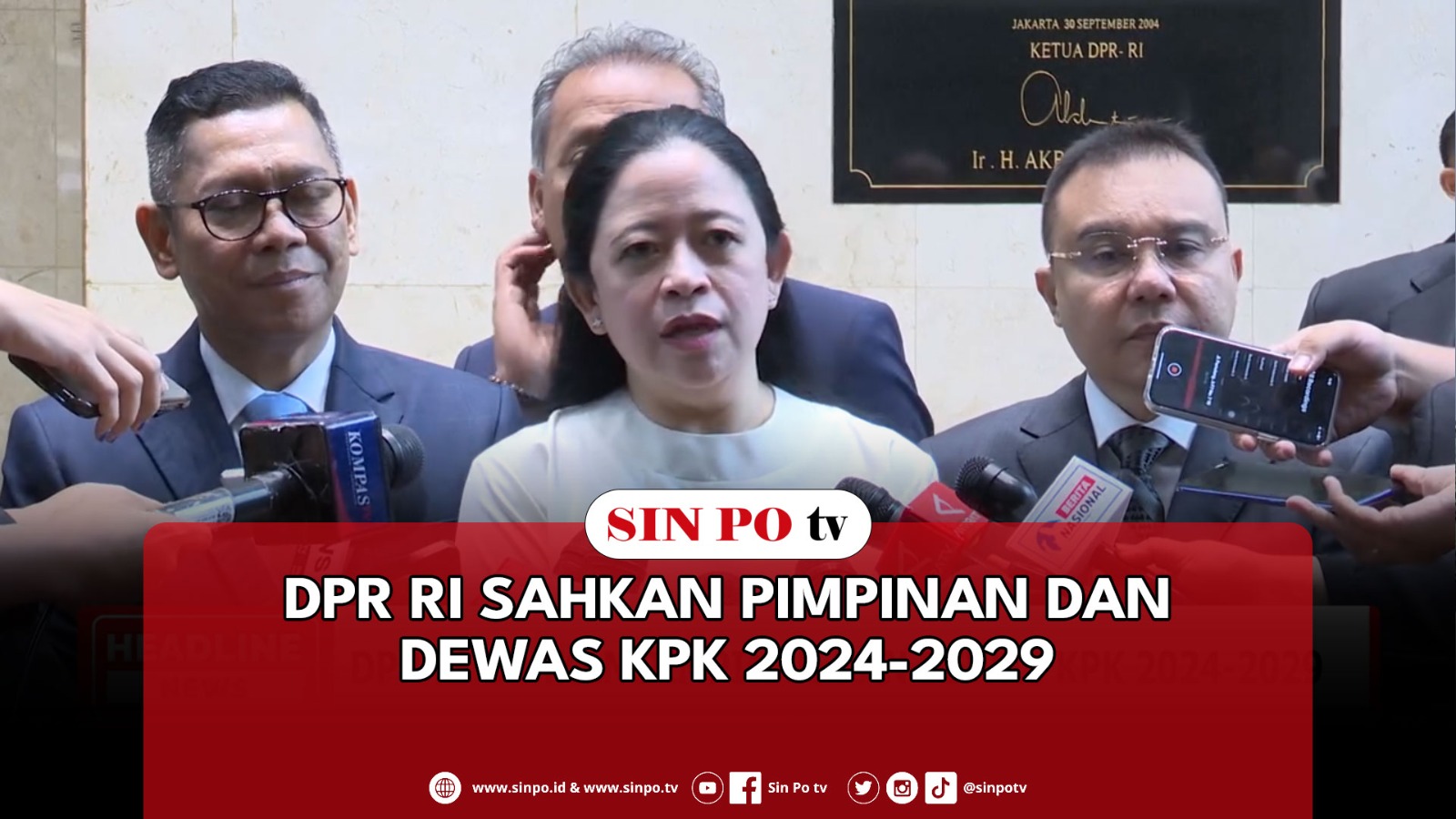 DPR RI Sahkan Pimpinan Dan Dewas KPK 2024-2029