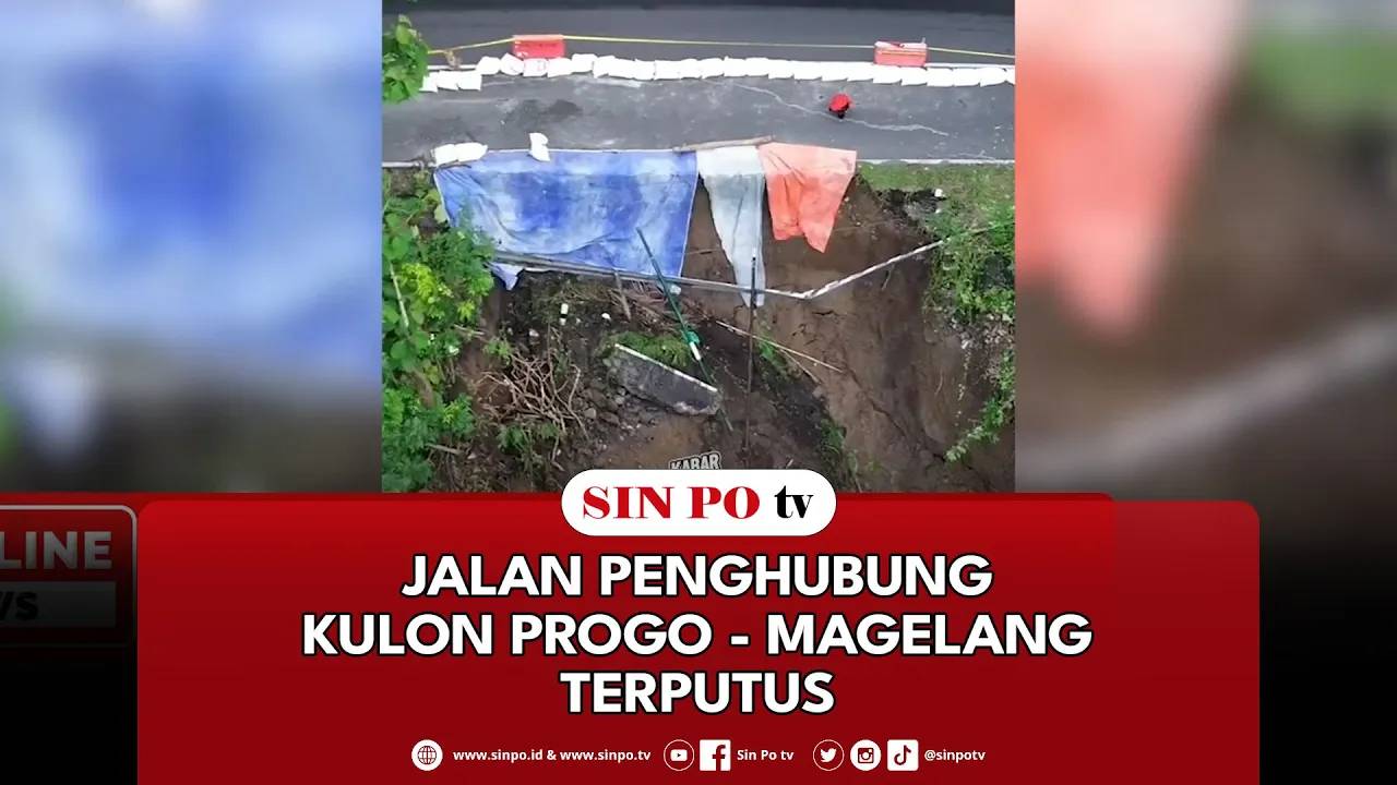 Jalan Penghubung Kulon Progo - Magelang Terputus