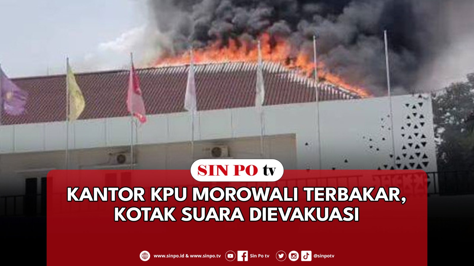 Kantor KPU Morowali Terbakar, Kotak Suara Dievakuasi