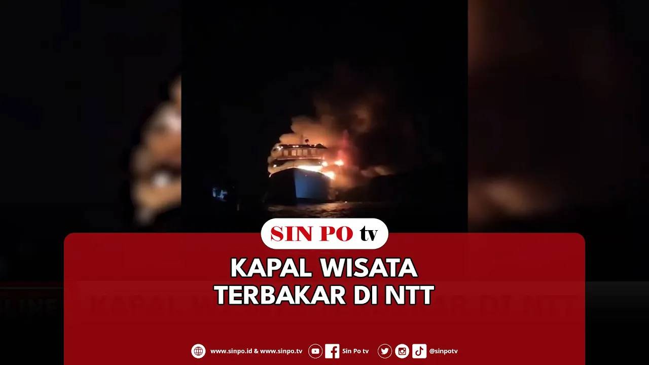 Kapal Wisata Terbakar Di NTT