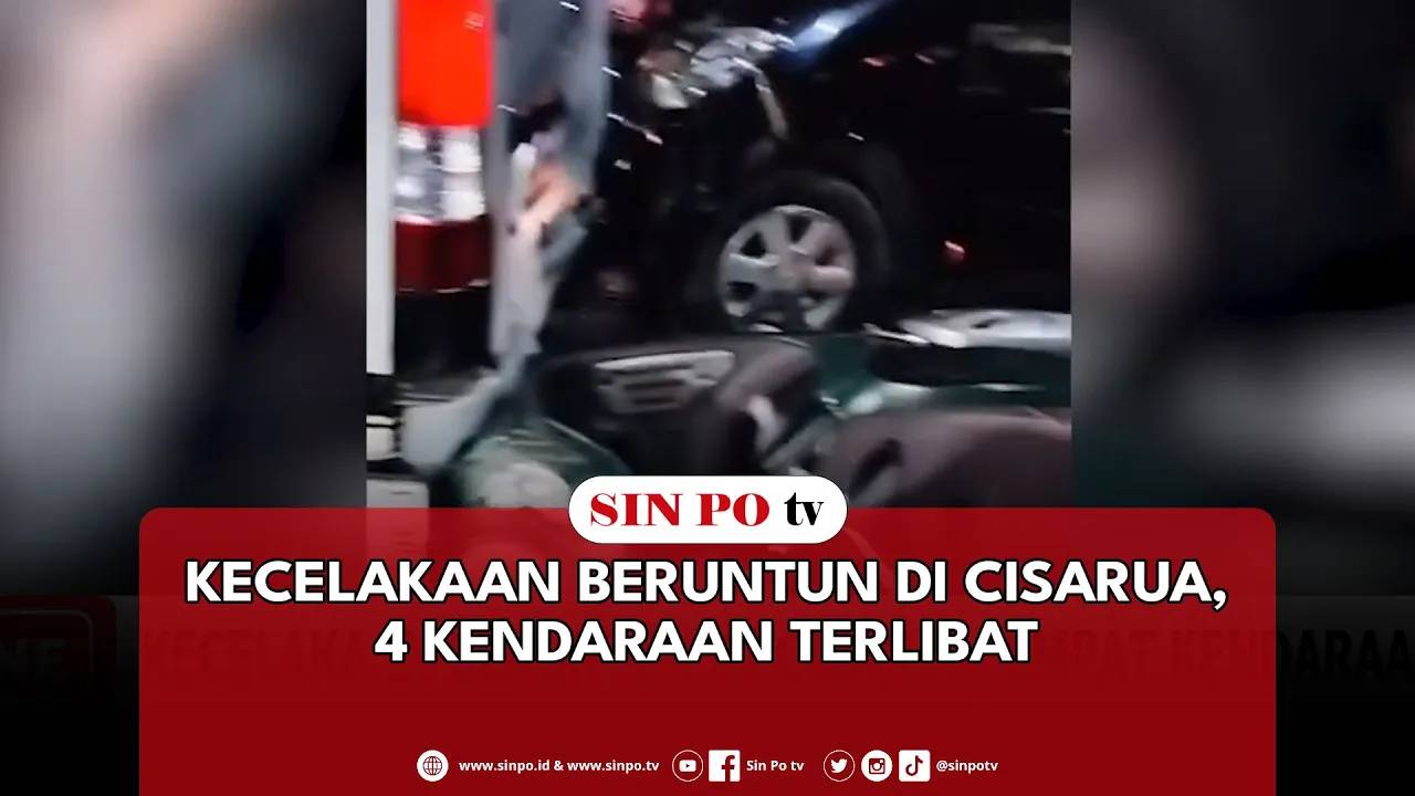 Kecelakaan Beruntun Di Cisarua, 4 Kendaraan Terlibat