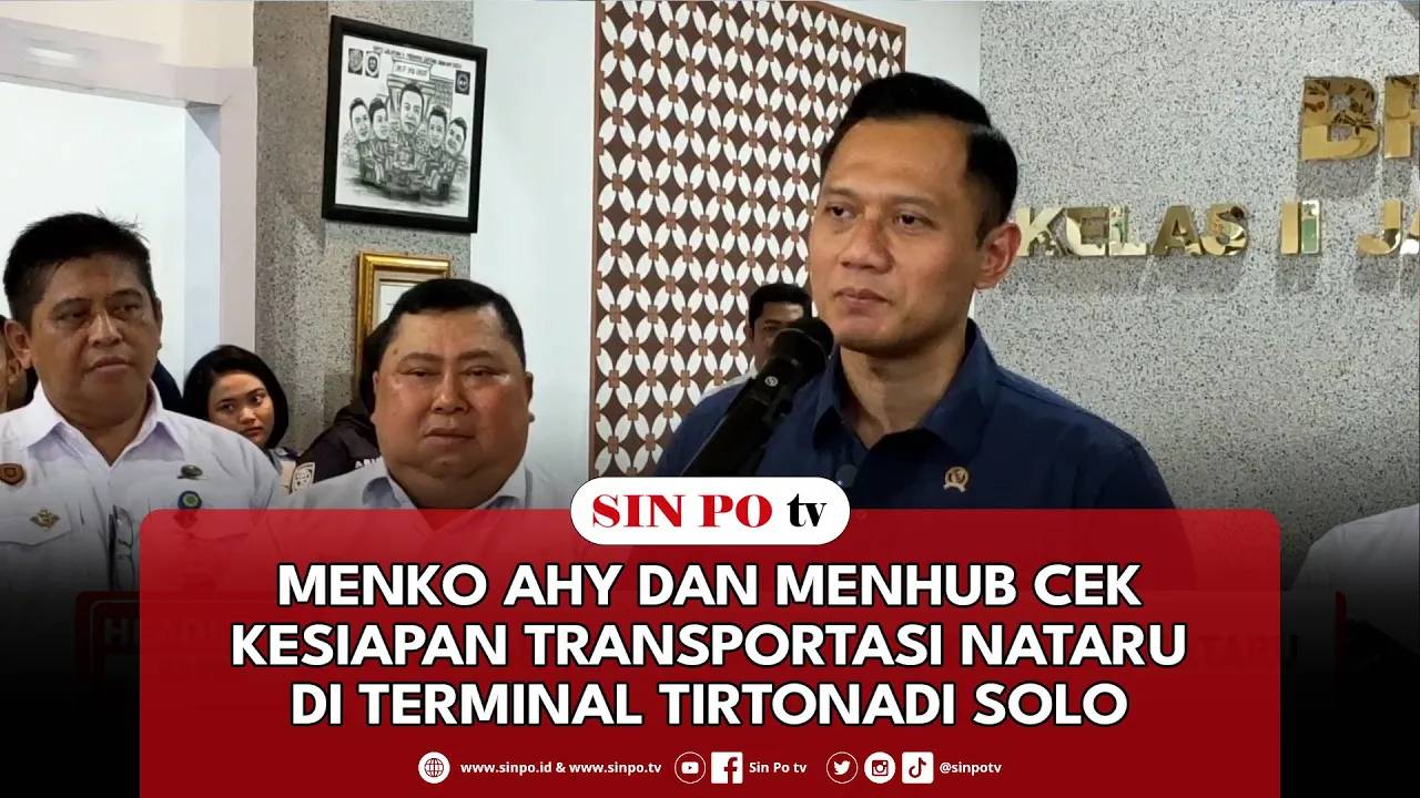 Menko AHY Dan Menhub Cek Kesiapan Transportasi Nataru Di Terminal Tirtonadi Solo