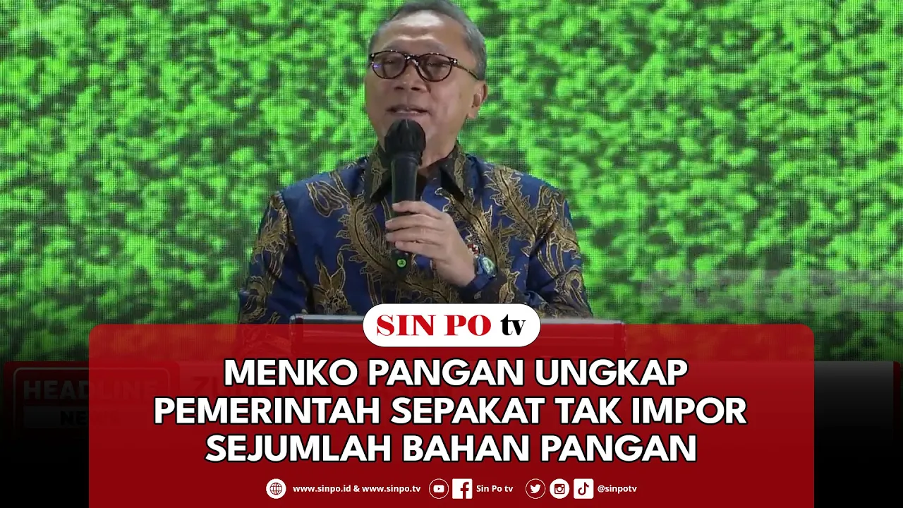 Menko Pangan Ungkap Pemerintah Sepakat Tak Impor Sejumlah Bahan Pangan