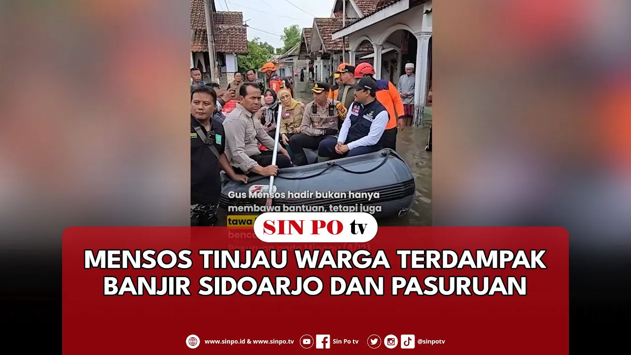 Mensos Tinjau Warga Terdampak Banjir Sidoarjo Dan Pasuruan