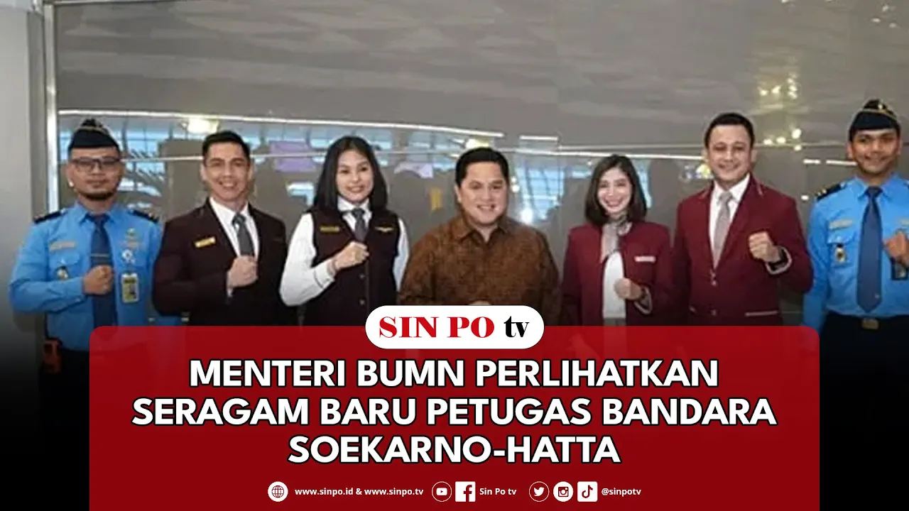 Menteri BUMN Perlihatkan Seragam Baru Petugas Bandara Soekarno-Hatta