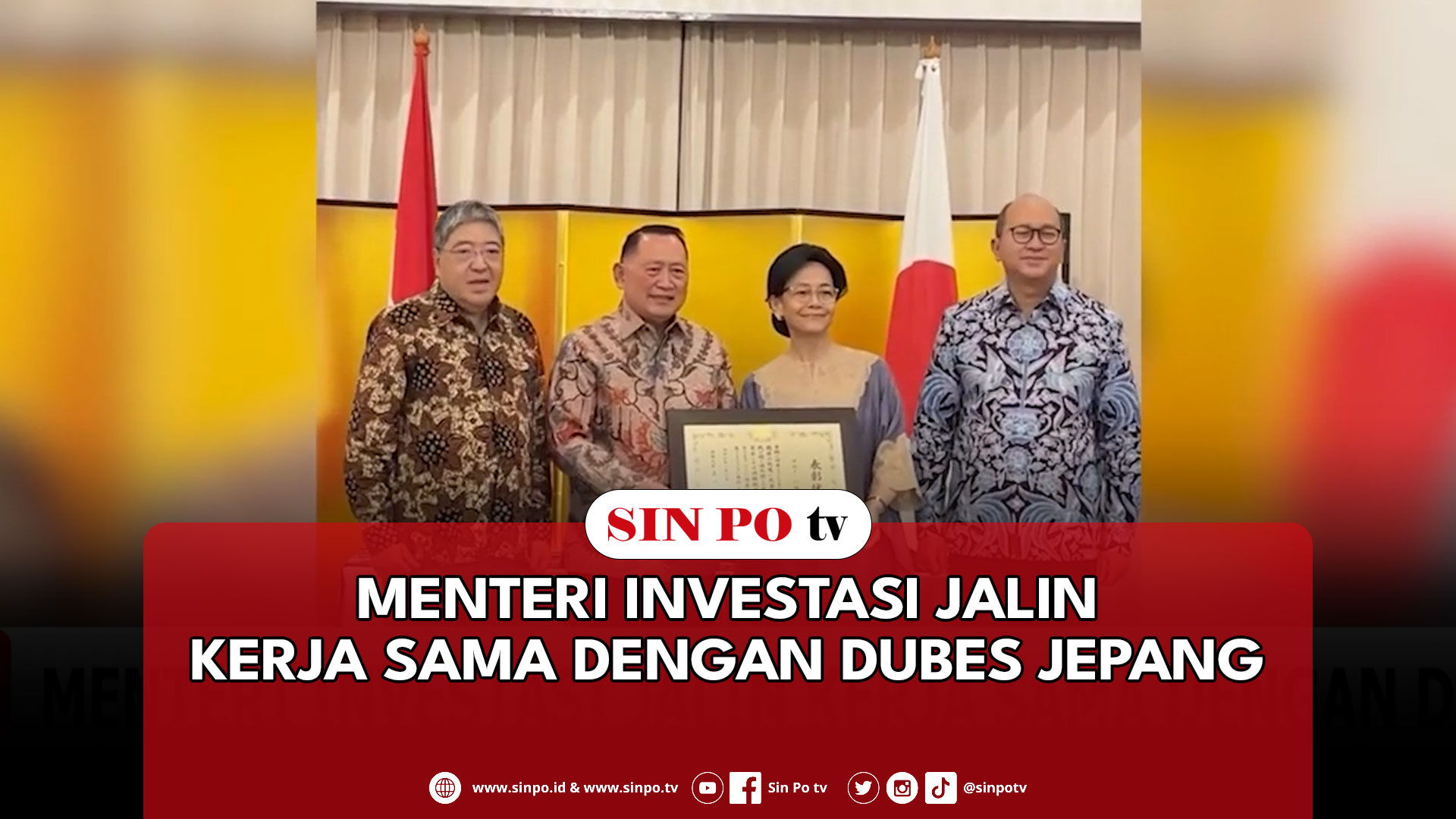 Menteri Investasi Jalin Kerja Sama Dengan Dubes Jepang