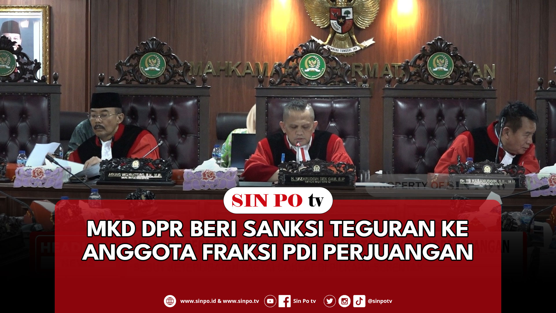 MKD DPR Beri Sanksi Teguran Ke Anggota Fraksi PDI Perjuangan