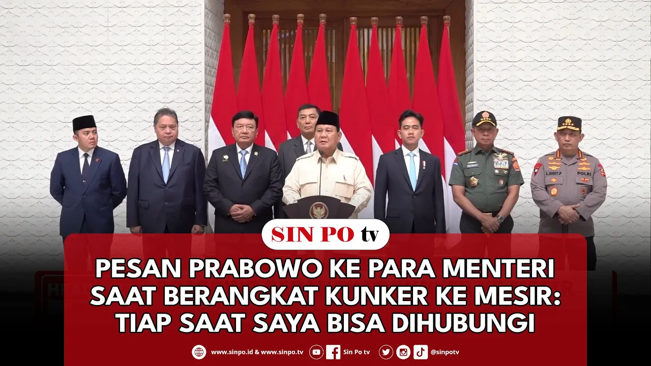 Pesan Prabowo Ke Para Menteri Saat Berangkat Kunker Ke Mesir: Tiap Saat Saya Bisa Dihubungi