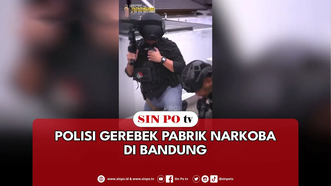 Polisi Gerebek Pabrik Narkoba Di Bandung