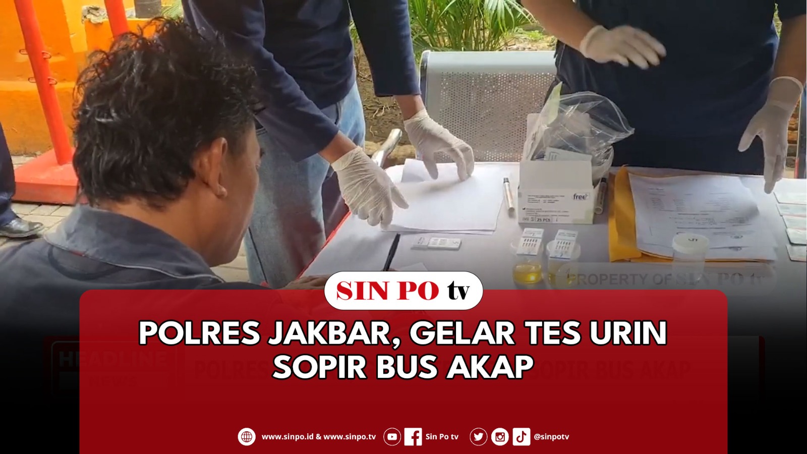 Polres Jakbar, Gelar Tes Urin Sopir Bus AKAP