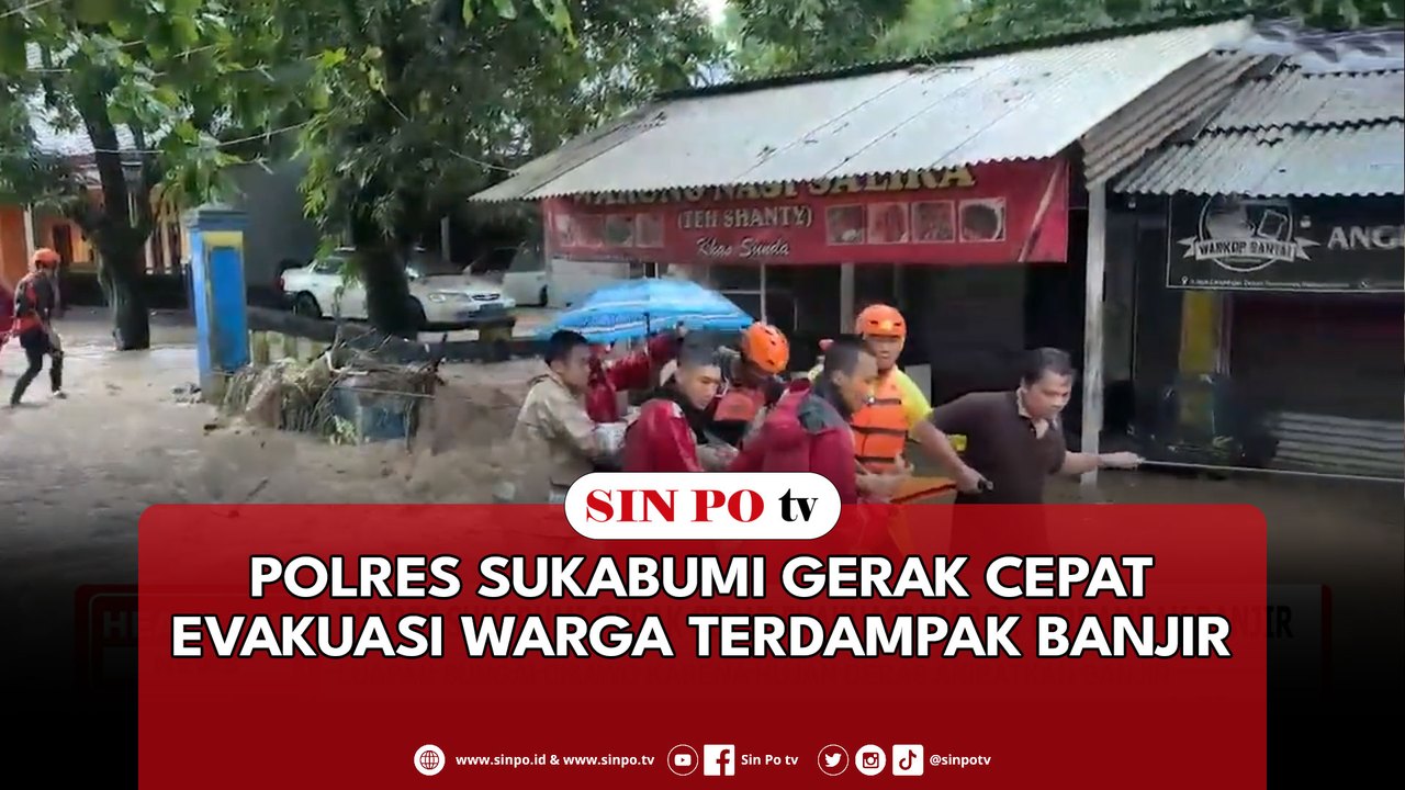 Polres Sukabumi Gerak Cepat Evakuasi Warga Terdampak Banjir