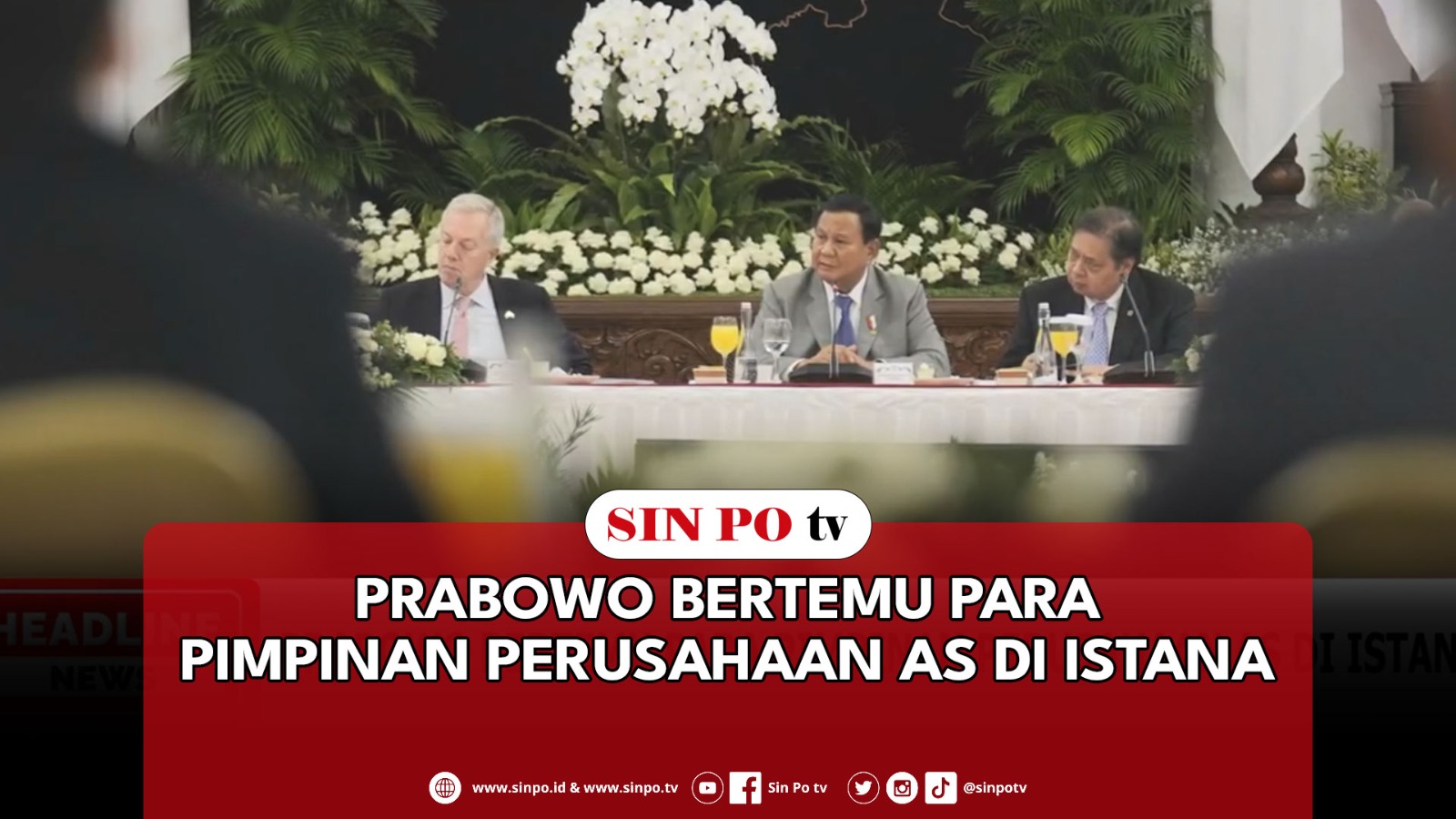 Prabowo Bertemu Para Pimpinan Perusahaan AS Di Istana