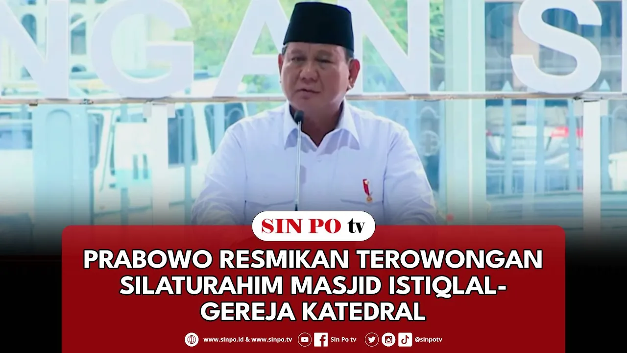 Prabowo Resmikan Terowongan Silaturahim Masjid Istiqlal-Gereja Katedral