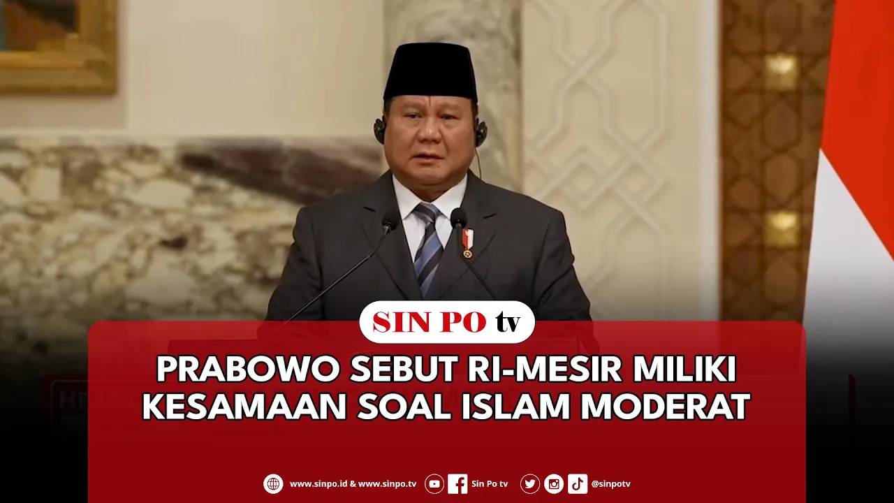 Prabowo Sebut RI-Mesir Miliki Kesamaan Soal Islam Moderat