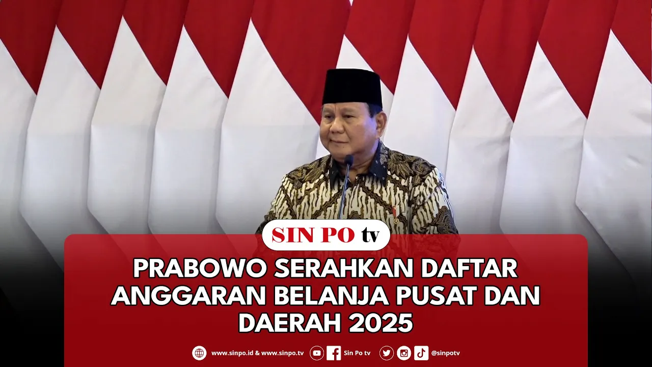 Prabowo Serahkan Daftar Anggaran Belanja Pusat Dan Daerah 2025