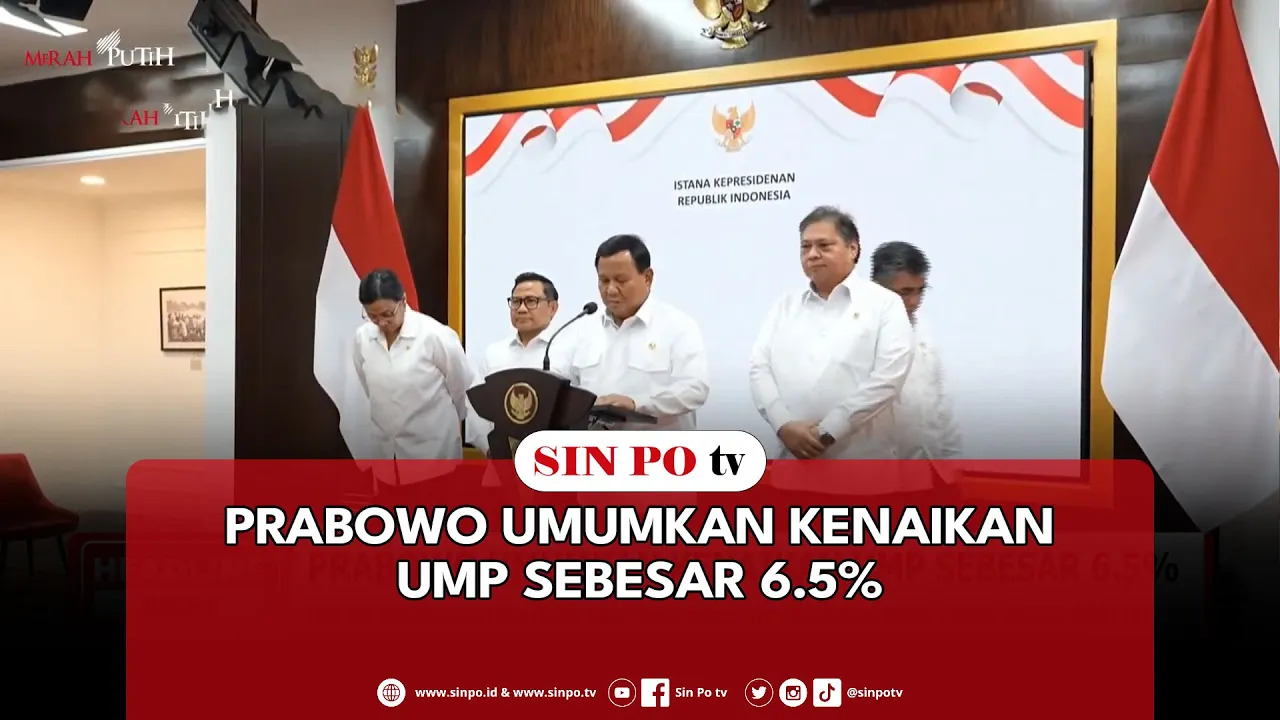 Prabowo Umumkan Kenaikan UMP Sebesar 6,5%