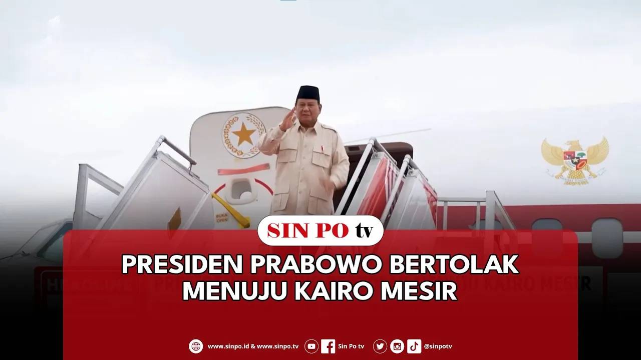 Presiden Prabowo Bertolak Menuju Kairo Mesi