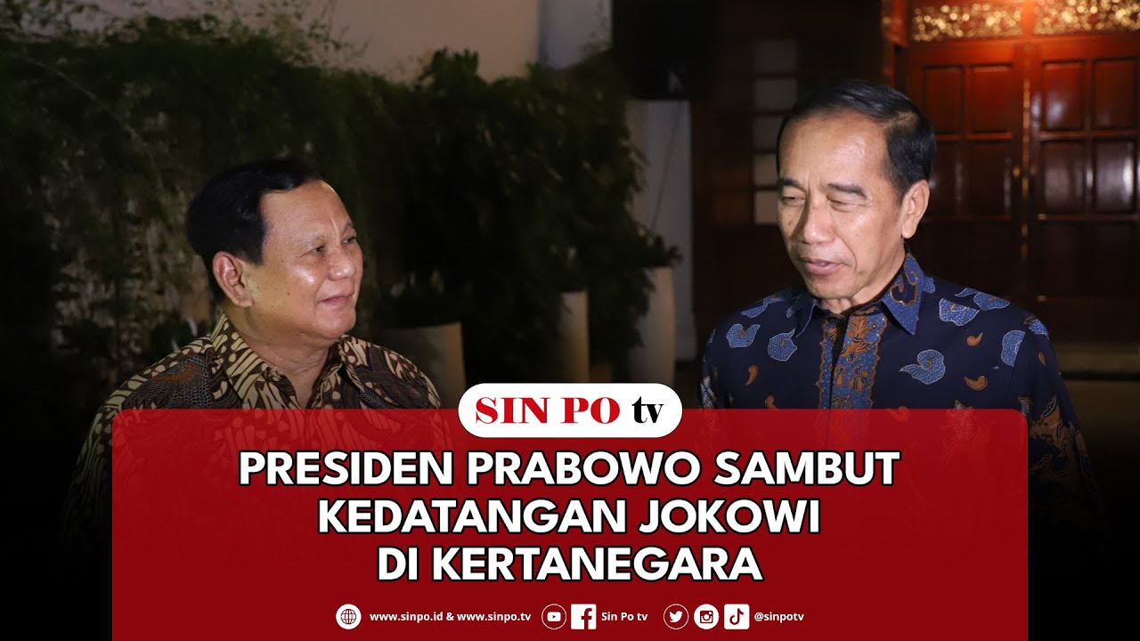 Presiden Prabowo Sambut Kedatangan Jokowi Di Kertanegara