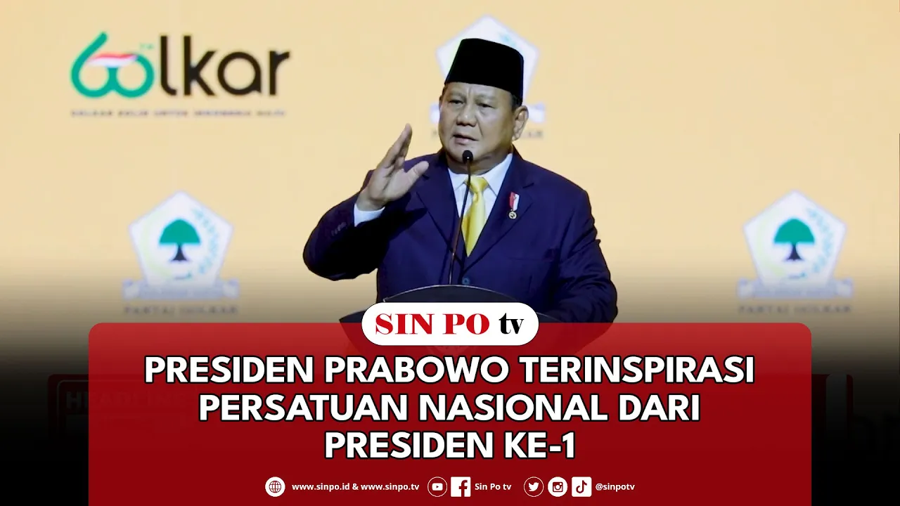 Presiden Prabowo Terinspirasi Persatuan Nasional Dari Presiden Ke-1