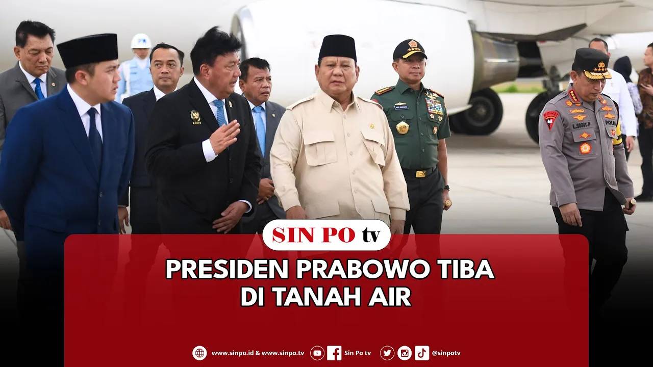 Presiden Prabowo Tiba Di Tanah Air