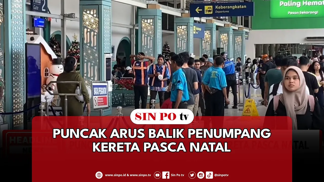 Puncak Arus Balik Penumpang Kereta Pasca Natal