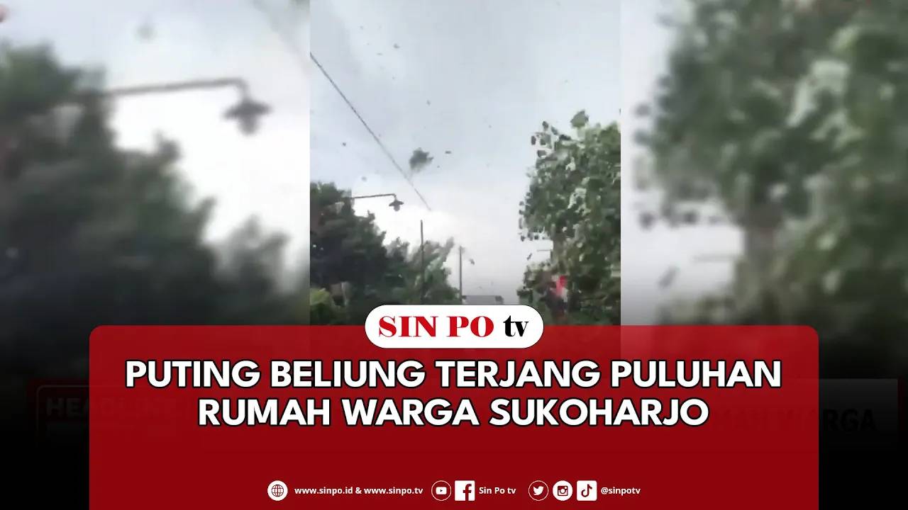 Puting Beliung Terjang Puluhan Rumah Warga Sukoharjo