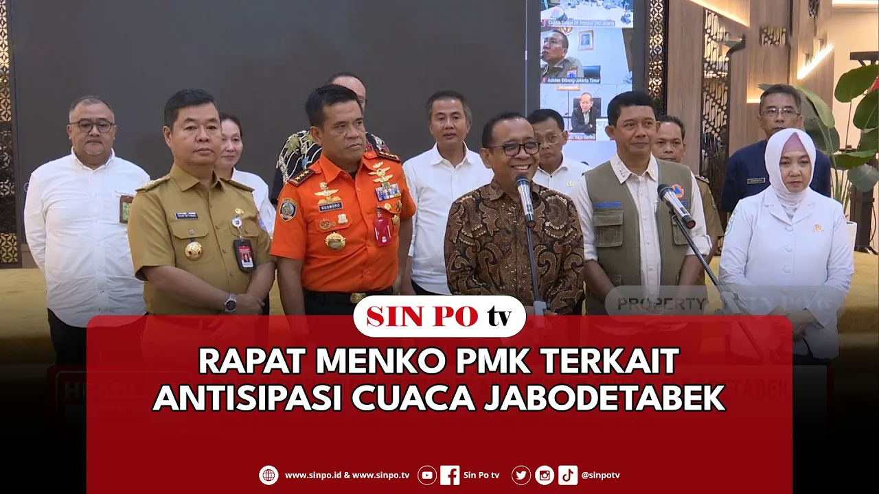 Rapat Menko PMK Terkait Antisipasi Cuaca Jabodetabek