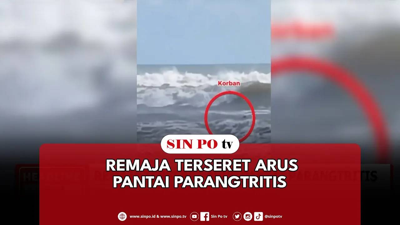 Remaja Terseret Arus Pantai Parangtritis