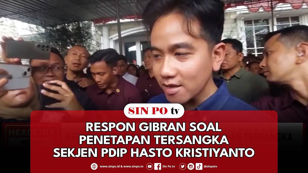 Respon Gibran Soal Penetapan Tersangka Sekjen PDIP Hasto Kristiyanto