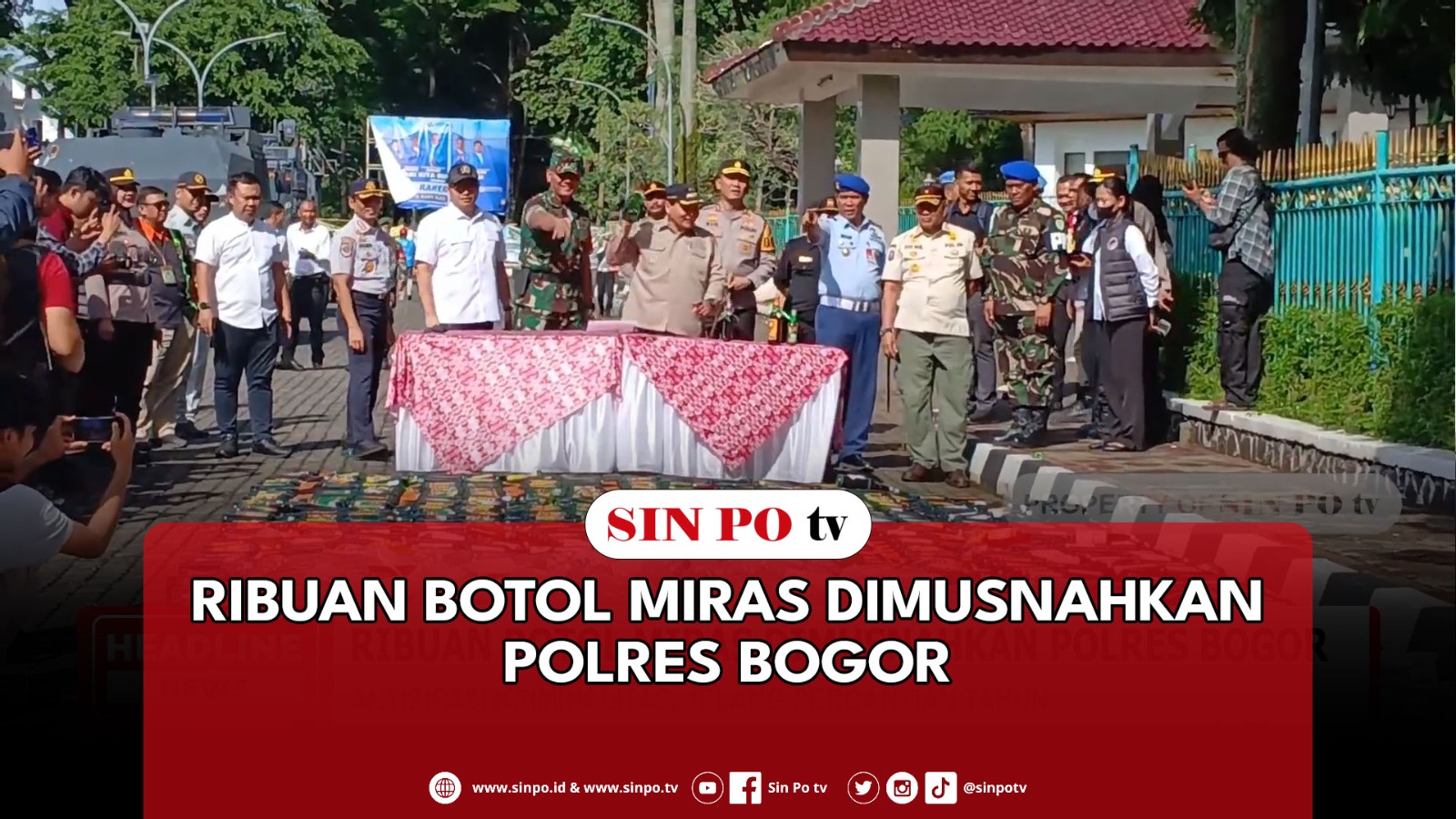 Ribuan Botol Miras Dimusnahkan Polres Bogor